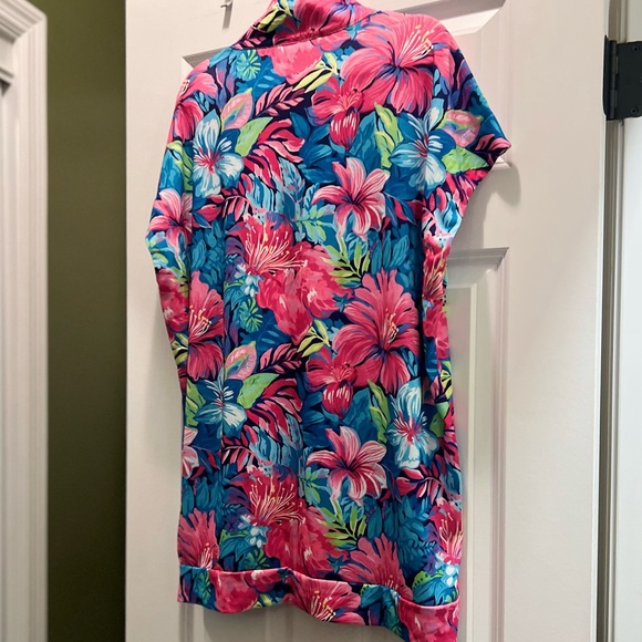 3/$19 Rebel Raven Tropical floral short sleeve 1/4 zip tunic top - Picture 10 of 13